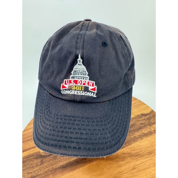 US Open 2011 Congressional Golf Hat Cap Navy‎ Blue USGA Member Adjustable Strap - Picture 2 of 9